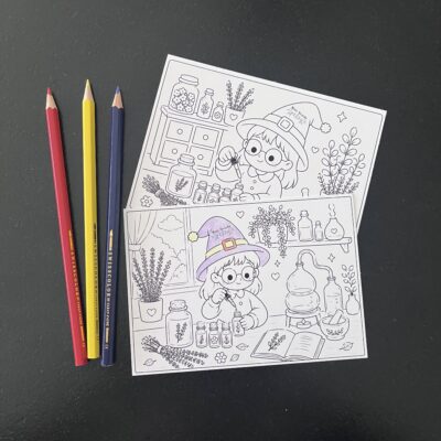 Carte postale à colorier
